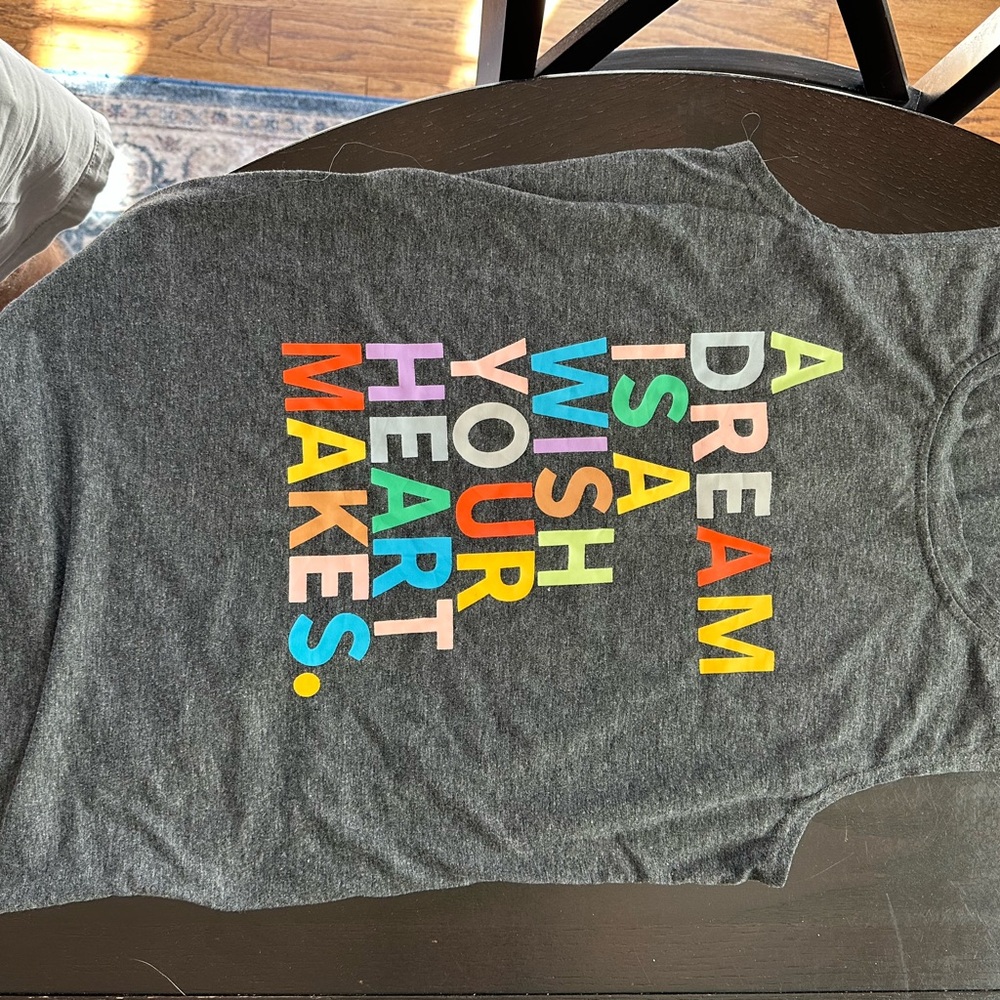 Gray Kids Shirt with Colorful Text